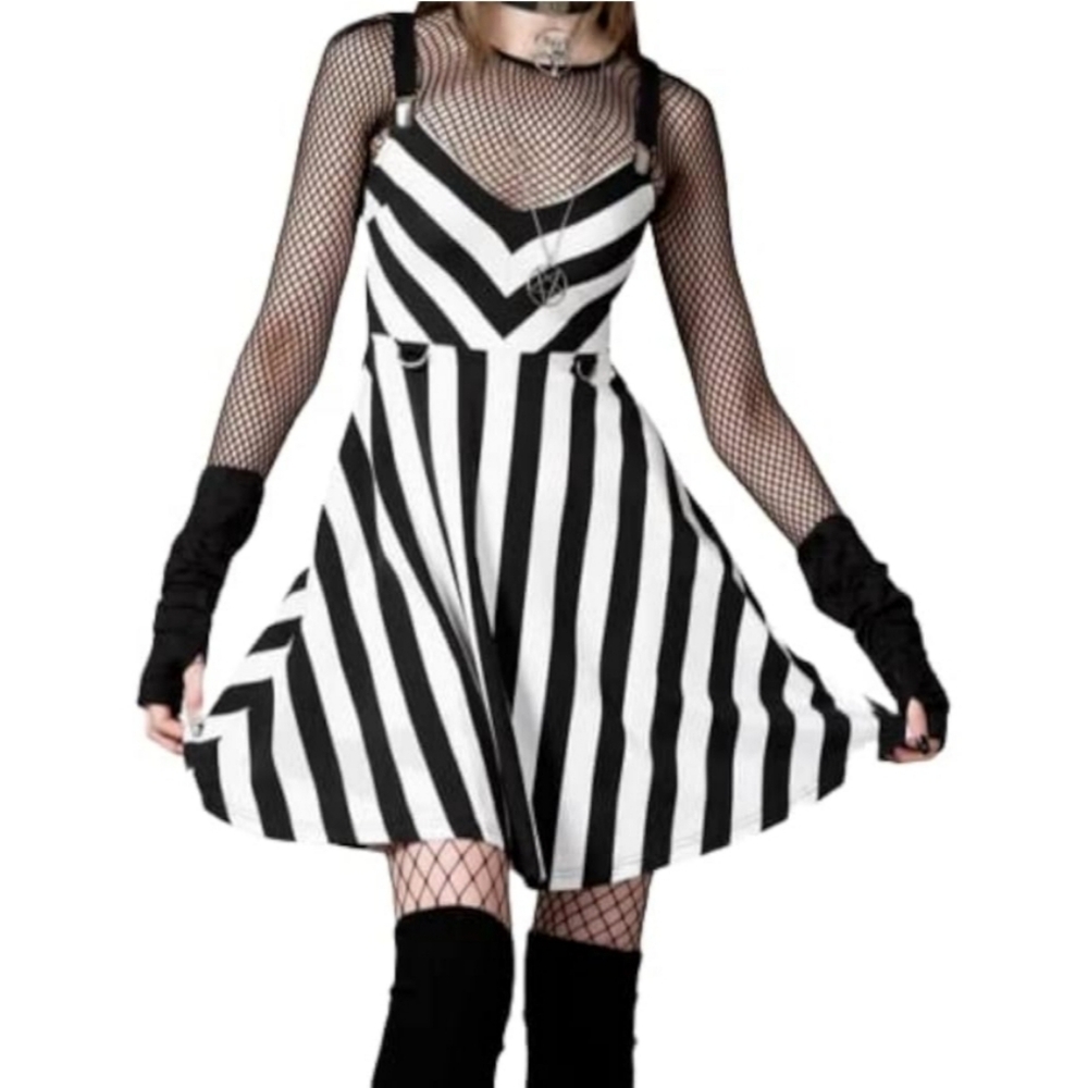 Killstar Stripe O-Negative Dress - Picture 4 of 5